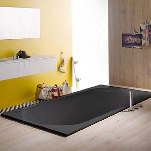 Ванна стальная Bette Comodo 180*80*45 BetteGlasur® Plus, с шумоизоляцией, антислип, черное дерево